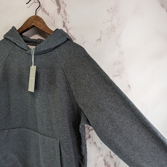 Everlane Hoodie Mens Grey The Track Sweatshirt Pullover Uniform Heathered - Picture 11 of 12